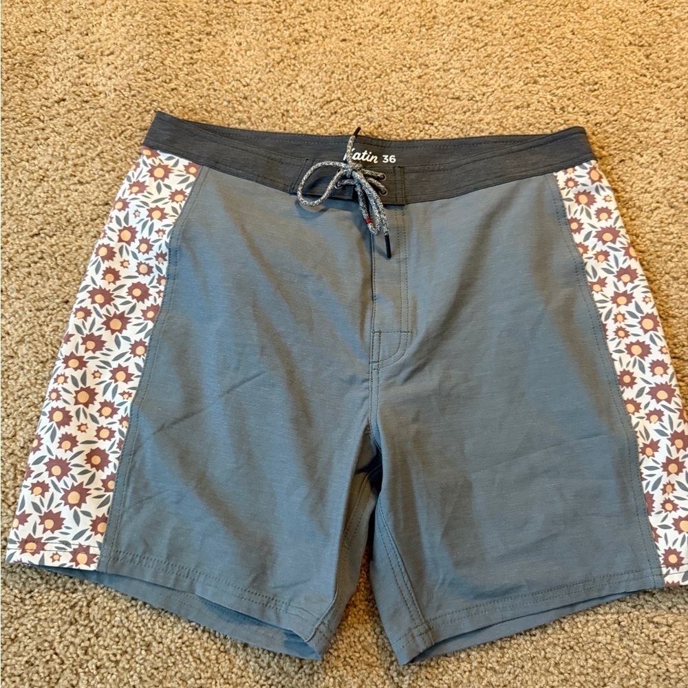 Katin Gray and Brown Board Shorts Quick-Dry Swimwear